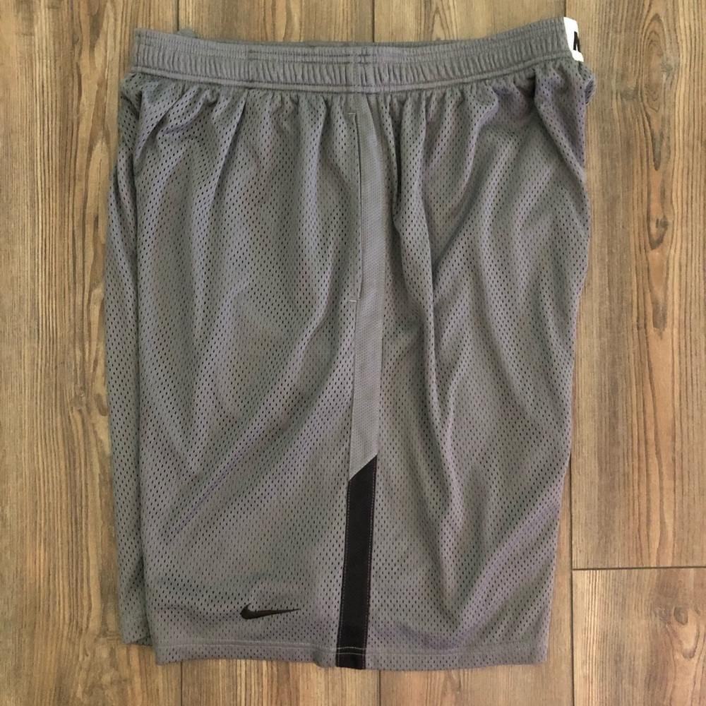 Gray & Black Nike Basketball Shorts